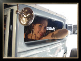 Hot Rod Pin-Up Girl Framed Giclee Print by David Perry