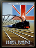 Victoria Station, London, Orient Express Framed Giclee Print by Pierre Fix-Masseau