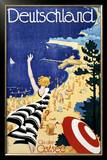 Deutschland, An der Ostsee Framed Giclee Print by Leonhard F. W. Fries