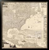 Composite: British Empire in America, c.1733 Framed Giclee Print by Henry Popple