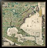 America Septentrionalis A Map of the British Empire in America, c.1733 Framed Giclee Print by Henry Popple