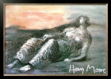 Reclined Figure Print by Henry Moore