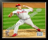 Cliff Lee Game 1 of the 2009 World Series Framed Photographic Print