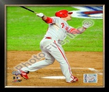 Chase Utley Game 1 of the 2009 World Series Framed Photographic Print