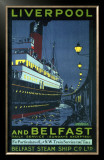 Liverpool and Belfast Framed Giclee Print by Kenneth Shoesmith