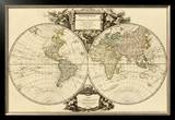 Mappemonde, c.1752 Framed Giclee Print by Robert De Vaugondy