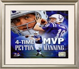 Peyton Manning 4 X MVP Portrait Plus Framed Photographic Print