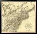 New York, Vermont, New Hampshire, c.1806 Framed Giclee Print by John Cary