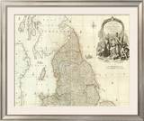 England and Wales (Northern section), c.1790 Framed Giclee Print by John Rocque