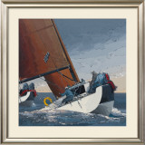 Au Rappel sur Tribord Print by Guy Dekeryver
