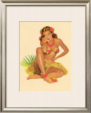 Hawaiian Pin-Up Girl, 1949 Framed Giclee Print by Al Moore