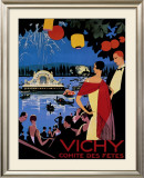 Vichy Comite des Fetes Framed Giclee Print by Roger Broders