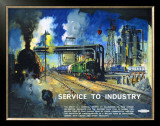 Service to Industry Framed Giclee Print by Terence Tenison Cuneo