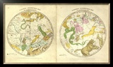Circumpolar Map for each Month of the Year, c.1835 Framed Giclee Print by Elijah H. Burritt