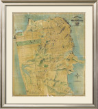 The Chevalier Map of San Francisco, c.1911 Framed Giclee Print by August Chevalier