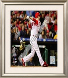 Chase Utley 2009 MLB World Series 3 Run Home Run Framed Photographic Print