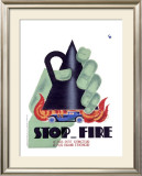 Stop Fire Framed Giclee Print by Charles Loupot
