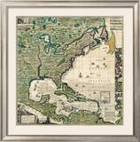 America Septentrionalis A Map of the British Empire in America, c.1733 Framed Giclee Print by Henry Popple