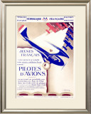 Pilotes d'Avions Framed Giclee Print by Chassaing 