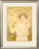 La Joyeuse de Flute Framed Giclee Print by Paul Berthon