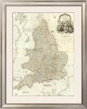 Composite: England, Wales, c.1790 Framed Giclee Print by John Rocque