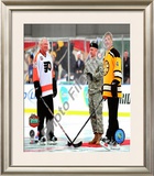 Bobby Orr & Bobby Clarke 2010 Winter Classic Framed Photographic Print