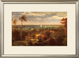 Panoramic View of the Harbour at Nassau in the Bahamas Prints by Albert Bierstadt