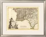 Portugal, Algarve Meridionale, c.1780 Framed Giclee Print by Giovanni Antonio Bartolomeo Rizzi Zannoni