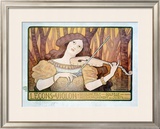 Lecons de Violin Framed Giclee Print by Paul Berthon