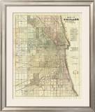 Map of Chicago, c.1857 Framed Giclee Print by Rufus Blanchard