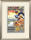 England Uber Ostende Dover Framed Giclee Print by Sentrein 
