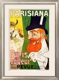 Parisiana, Paris Voyeur Framed Giclee Print by J. Saunier