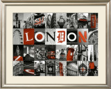 Mosaïque London Posters by Jean-jacques Bernier