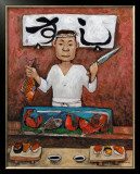Sushi-Man Framed Giclee Print by John Howard