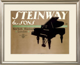 Steinway and Sons Framed Giclee Print by Lucian Bernhard