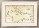 Map of the West Indies, c.1794 Framed Giclee Print by Jedidiah Morse