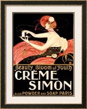 Creme Simone Bath Beauty Framed Giclee Print by Emilio Vila