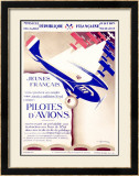 Pilotes d'Avions Framed Giclee Print by Chassaing 