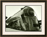 Deco Train Engine Framed Giclee Print