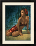 Waikiki Wally's Janine Framed Giclee Print by Richie Fahey