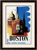New Haven Railroad, Boston Framed Giclee Print by Ben Nason