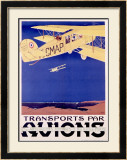Transports par Avion Framed Giclee Print by Terrando 