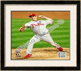 Cliff Lee Game 1 of the 2009 World Series Framed Photographic Print