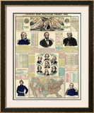 The National Political Chart, Civil War, c.1861 Framed Giclee Print by H. H. Lloyd