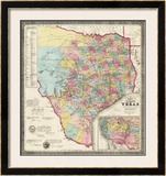 The State of Texas, c.1856 Framed Giclee Print by Jacob De Cordova