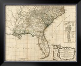 General Map of the Southern British Colonies, in America, c.1776 Framed Giclee Print by Robert Sayer