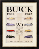 Twenty-Five Years of Buick Automobiles Framed Giclee Print