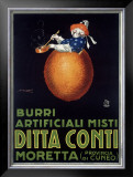Moretta Butternut Cream Framed Giclee Print by Achille Luciano Mauzan