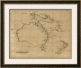 Australasia, c.1812 Framed Giclee Print by Aaron Arrowsmith