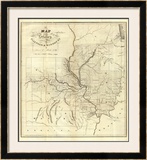 Map of the States of Illinois & Missouri, c.1823 Framed Giclee Print by Lewis C. Beck